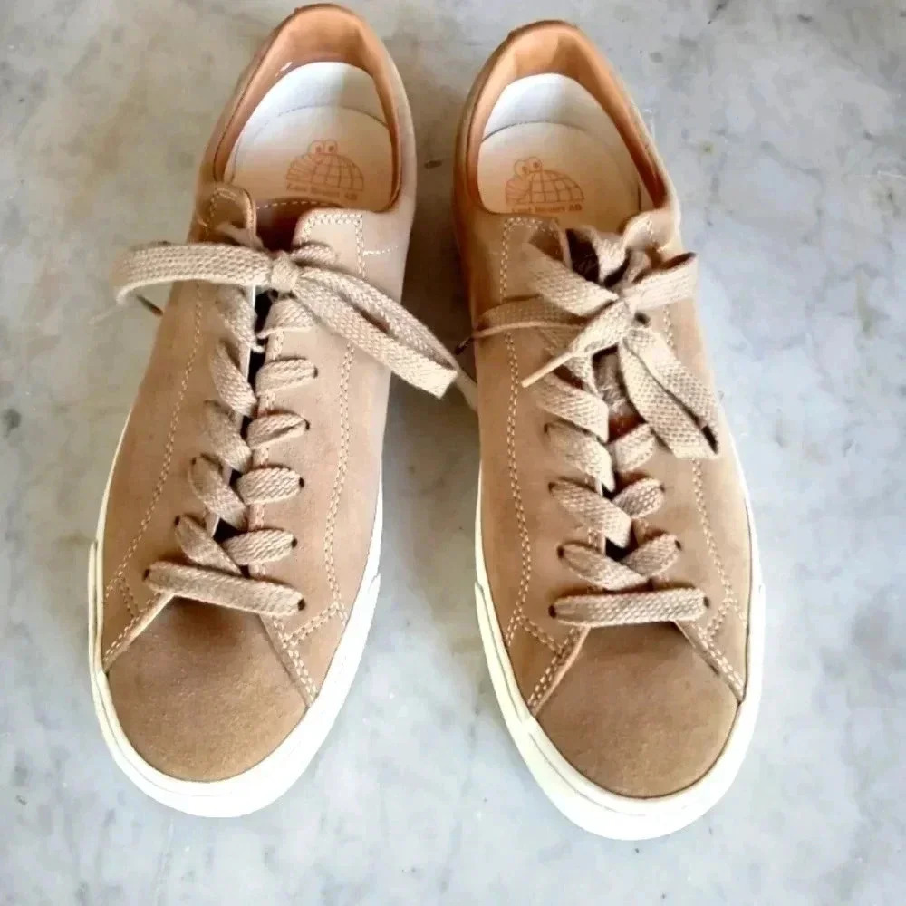 Sneaker Unisex Womens 12 Men's 10 Tan Suede - Picture 2 of 8